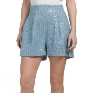 SUSANA MONACO Sequin Denim Shorts
